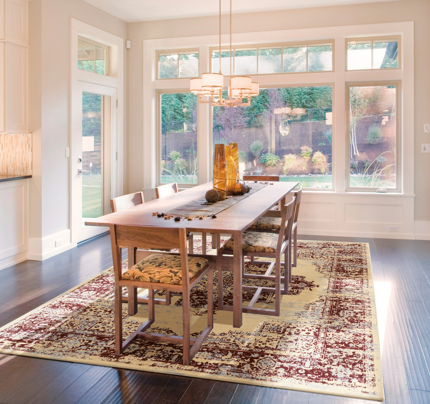 Nourison Grafix 7' x 10' Cream Red Vintage Indoor Rug