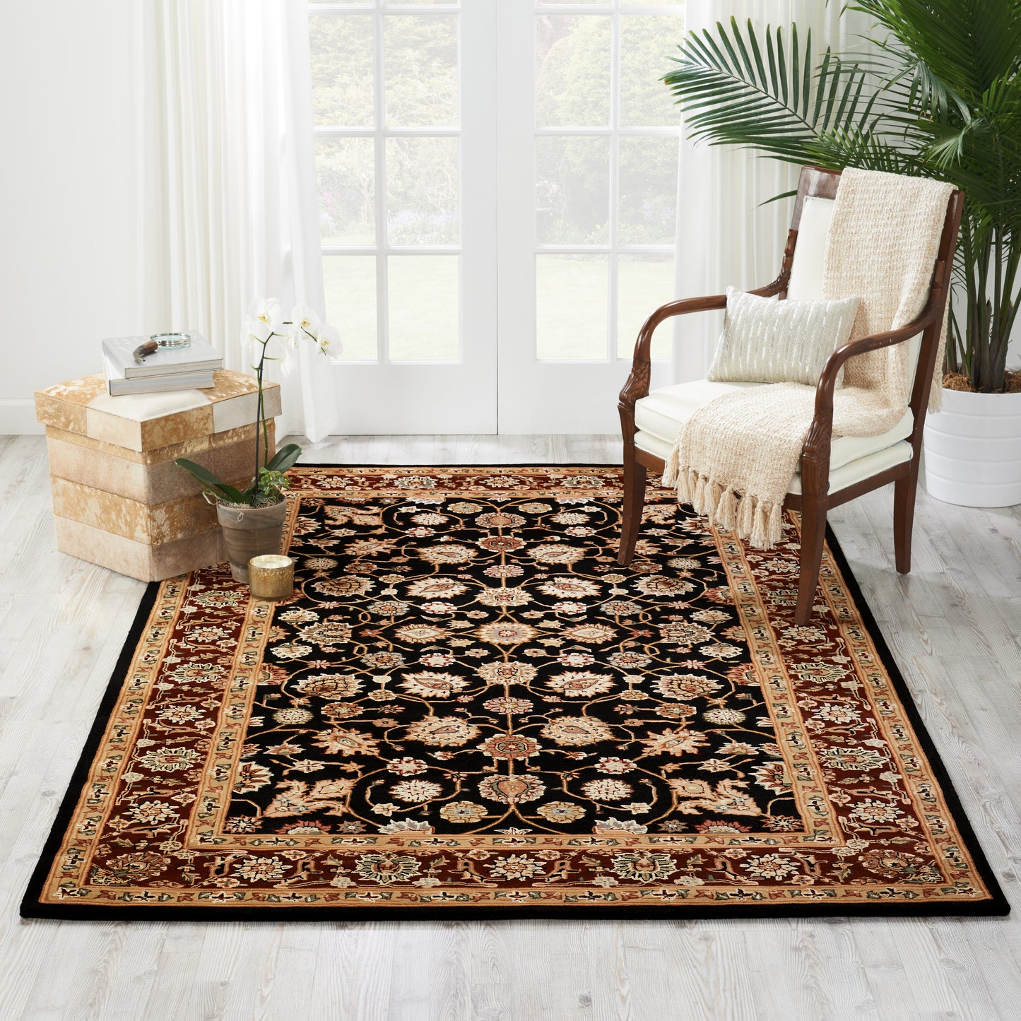 Nourison Nourison 2000 5'6" x 8'6" Black Traditional Indoor Rug