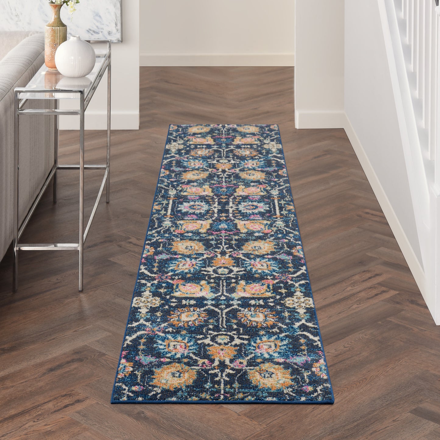 Nourison Passion 2'2" x 10' Navy Bohemian Indoor Rug