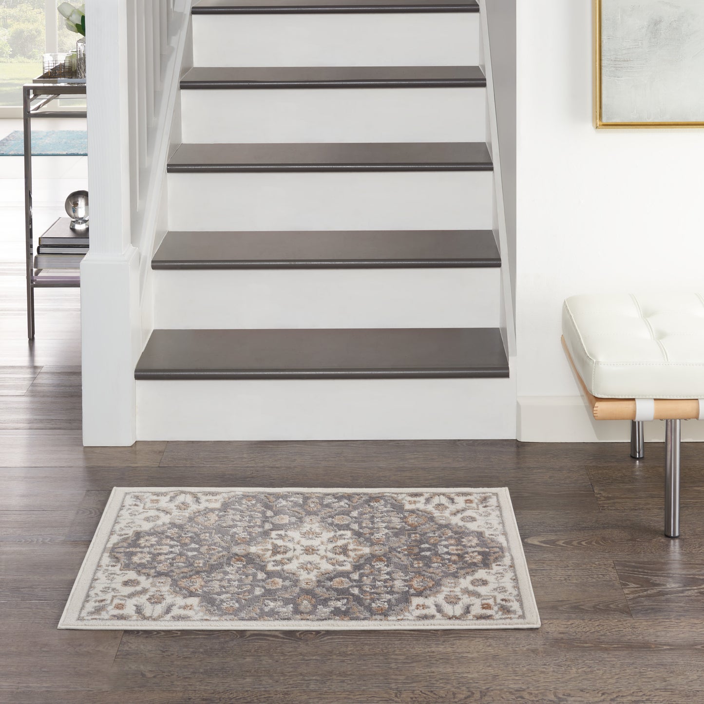 Nourison Elation 2' x 3' Ivory Grey Transitional Indoor Rug
