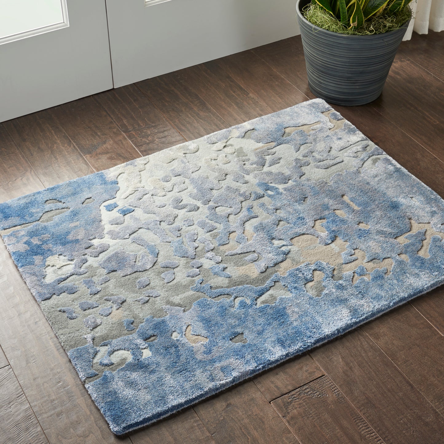 Nourison Prismatic 2' x 3' Denim Modern Indoor Rug