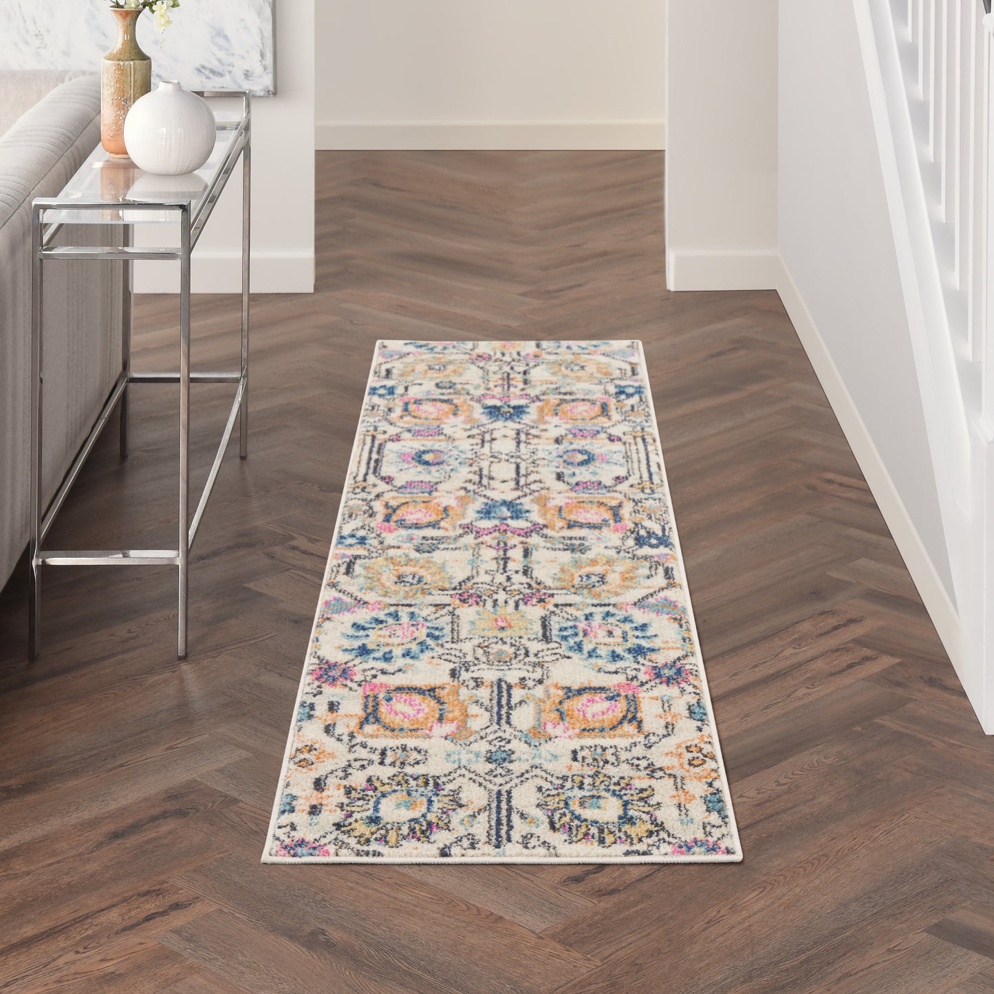 Nourison Passion 1'10" x 6' Ivory/Multi Bohemian Indoor Rug