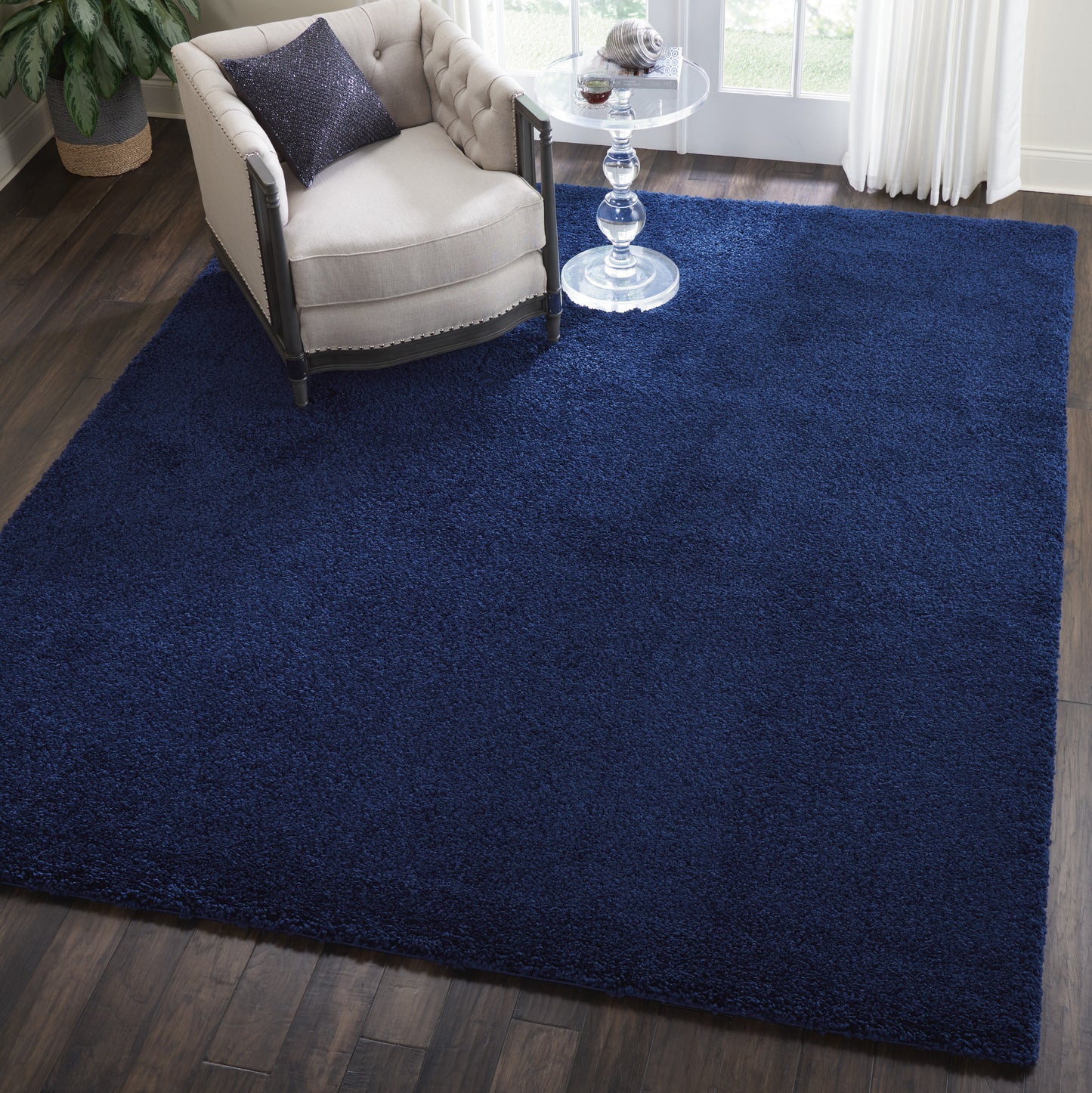 Nourison Malibu Shag 6' x 9' Navy Shag Indoor Rug