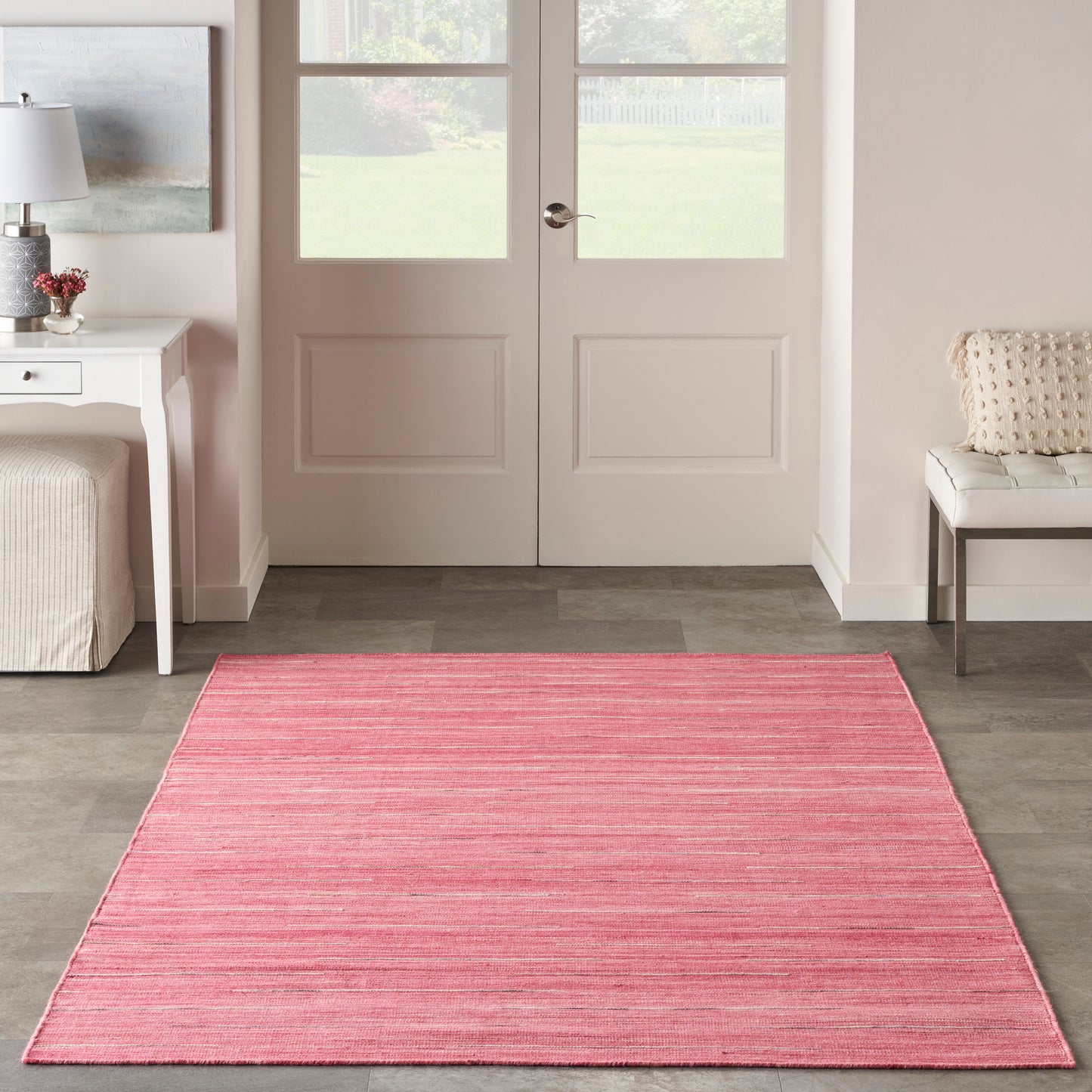 Nourison Interweave 5'3" x 7'3" Rose Modern Indoor Rug