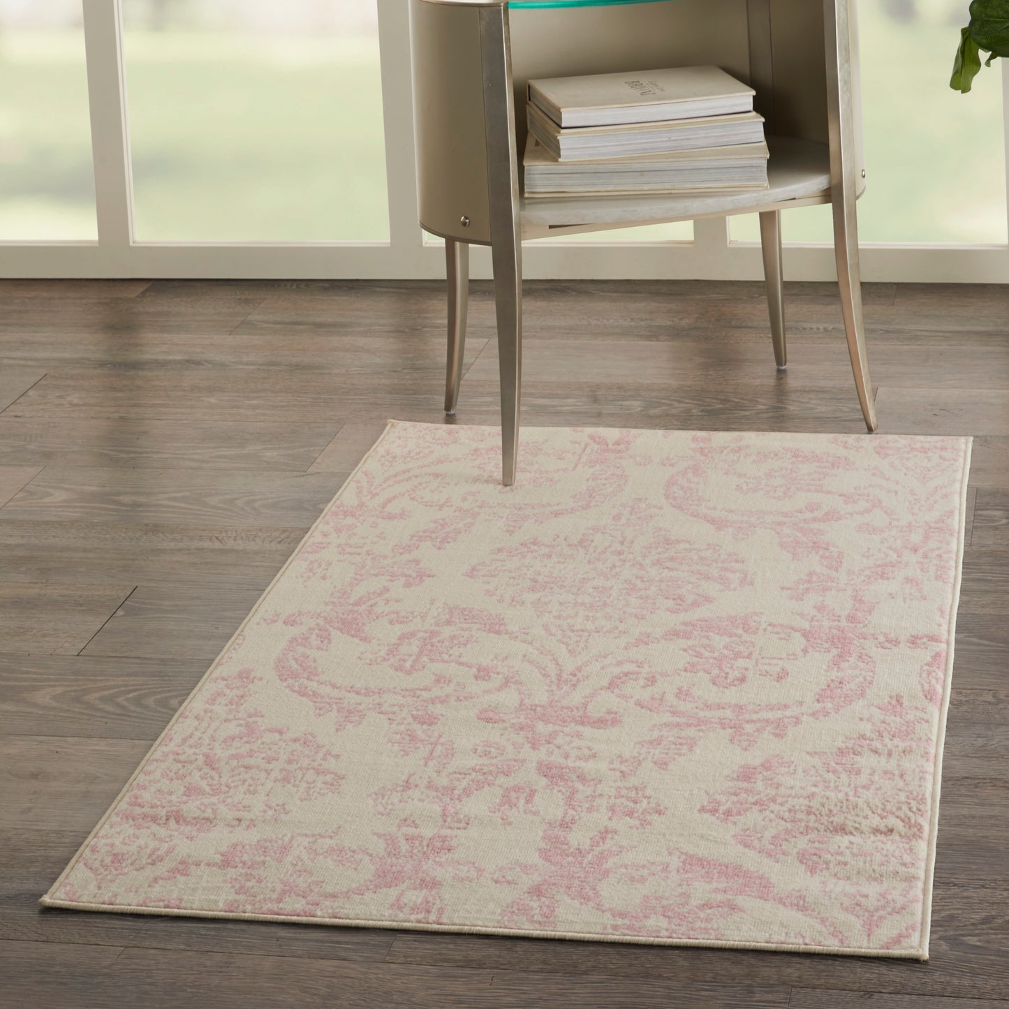 Nourison Jubilant 3' x 5' Ivory Pink Vintage Indoor Rug