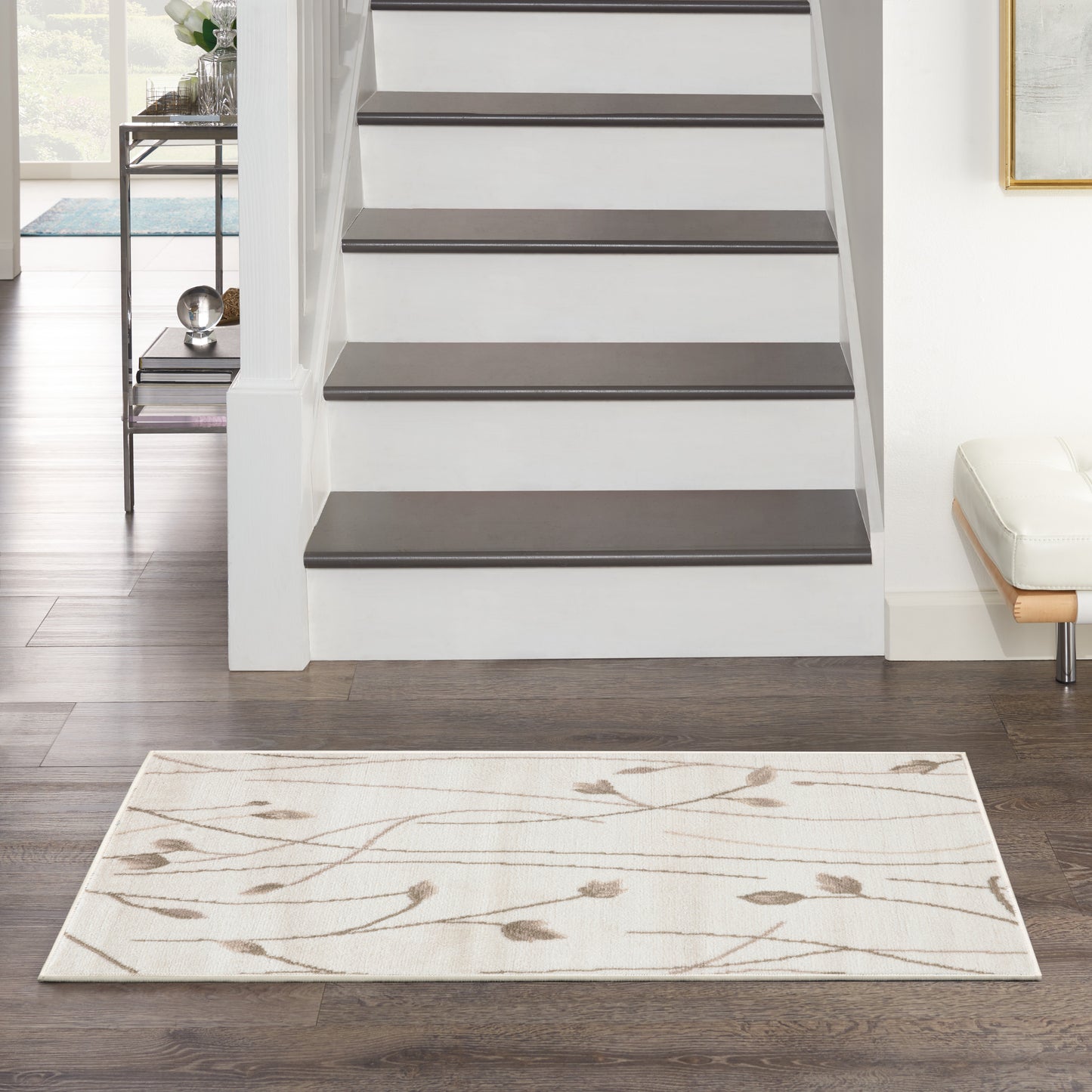 Nourison Grafix 2' x 4' Ivory Beige Modern Indoor Rug