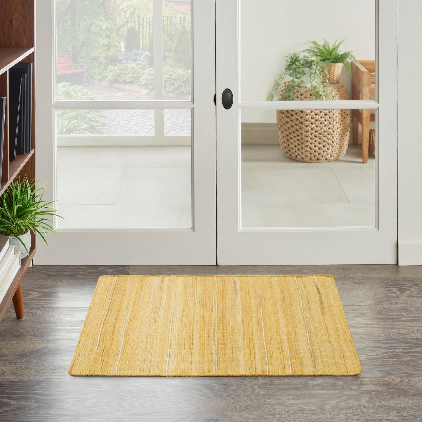 Nourison Interweave 2' x 3' Yellow Modern Indoor Rug