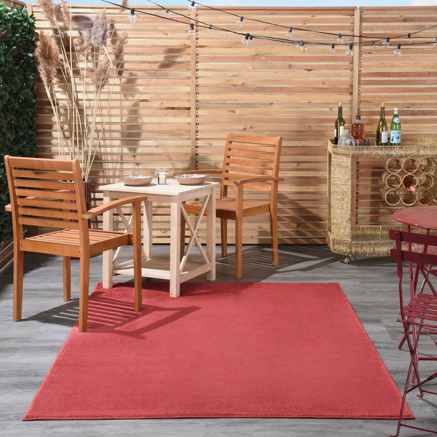 Nourison Nourison Essentials 6' x 9' Brick Red Outdoor Rug