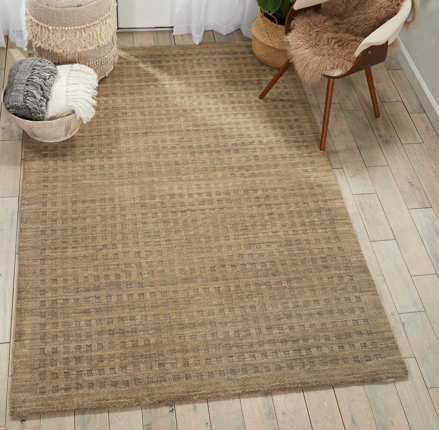 Nourison Marana 5' x 7'6" Latte Contemporary Indoor Rug