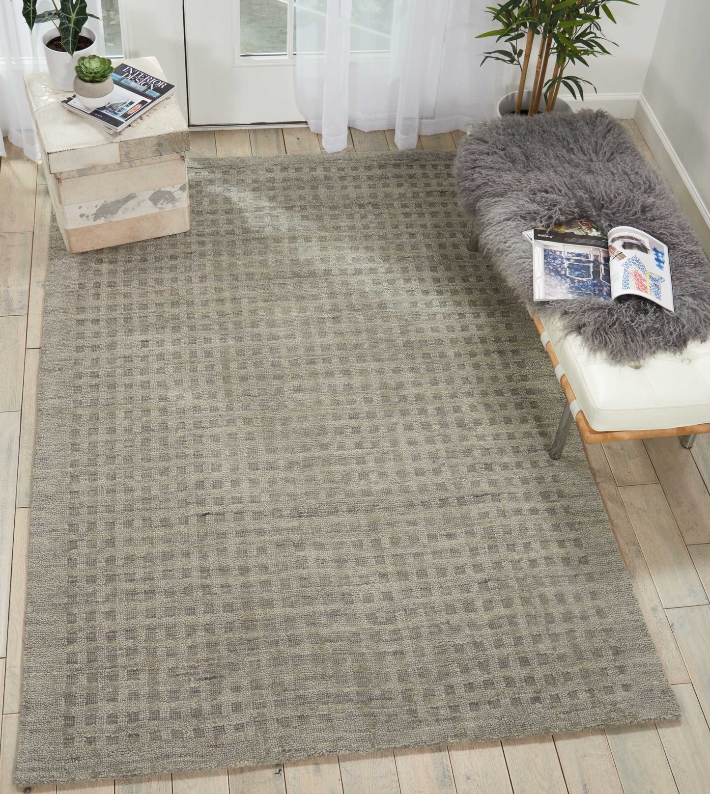 Nourison Marana 5' x 7'6" Charcoal Contemporary Indoor Rug