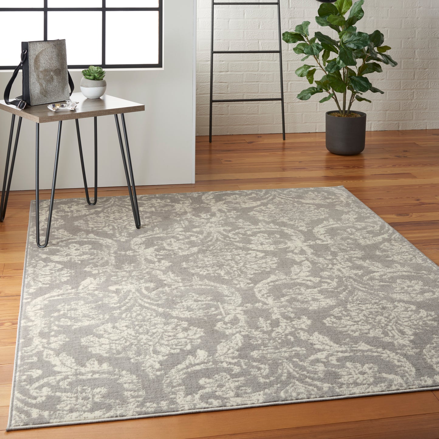 Nourison Jubilant 4' x 6' Grey Vintage Indoor Rug