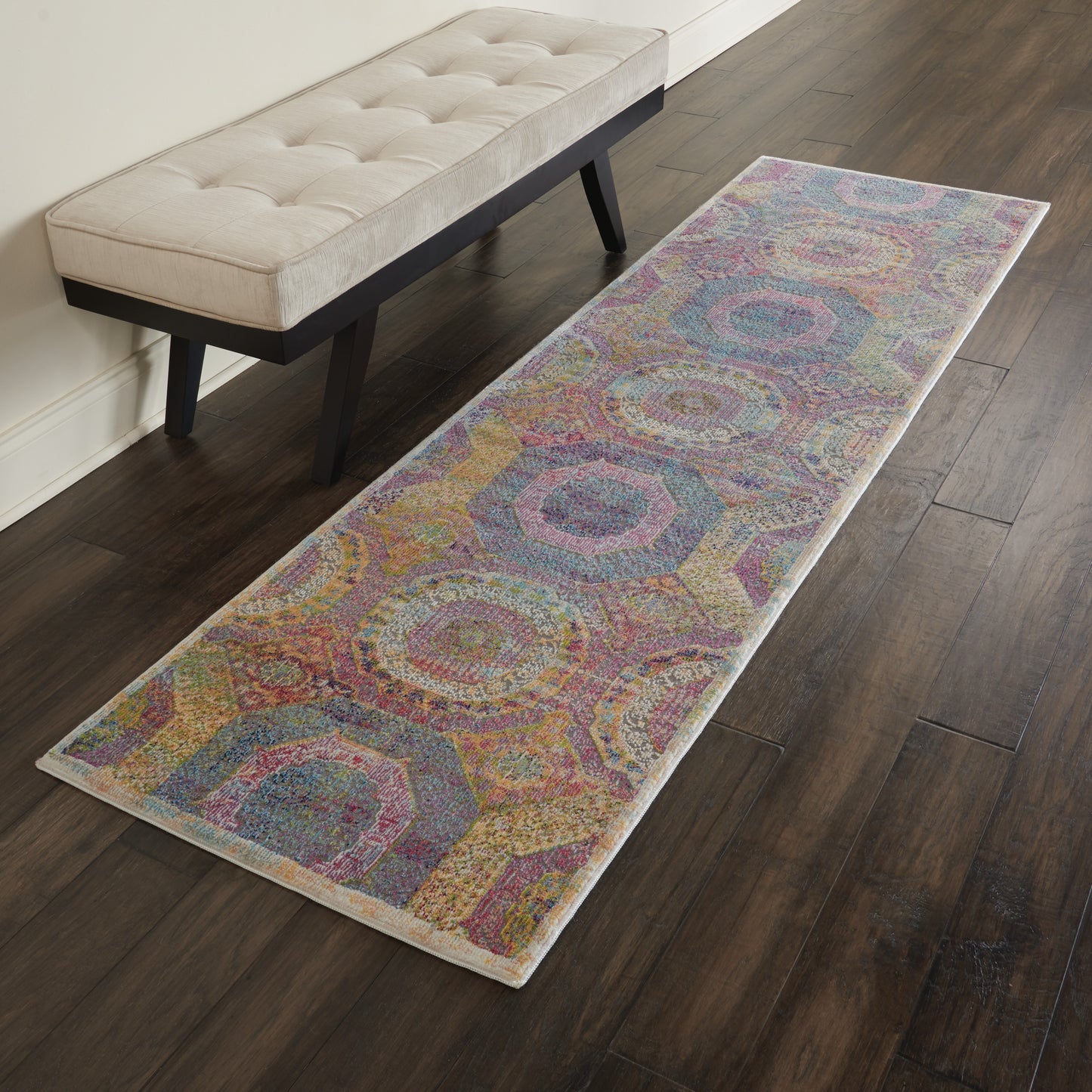 Nourison Ankara Global 2'4" x 8' Multicolor Bohemian Indoor Rug