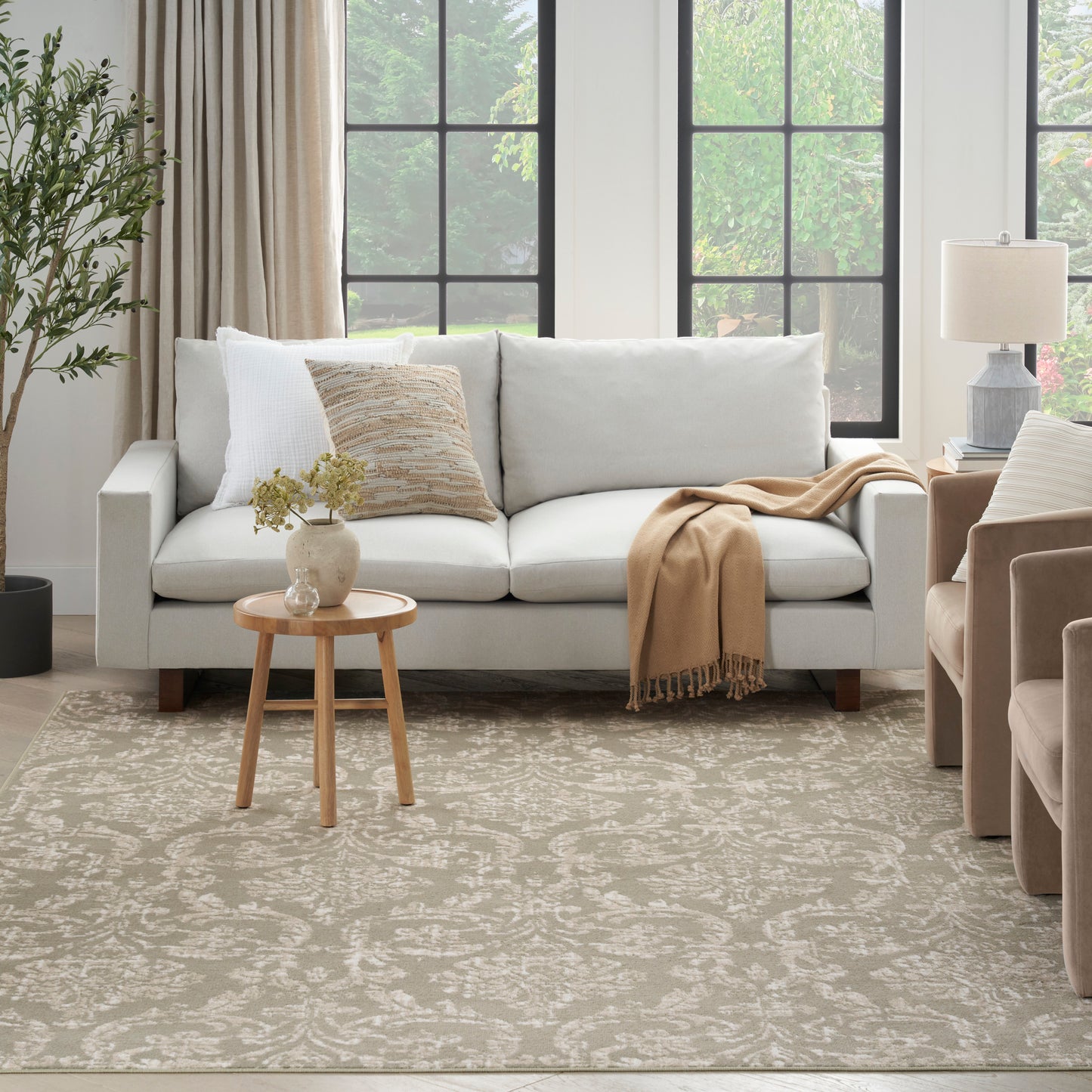 Nourison Jubilant 7'10" x 9'10" Olive Vintage Indoor Rug