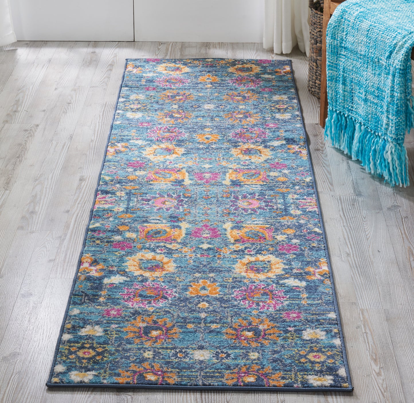 Nourison Passion 2'2" x 10' Denim Bohemian Indoor Rug