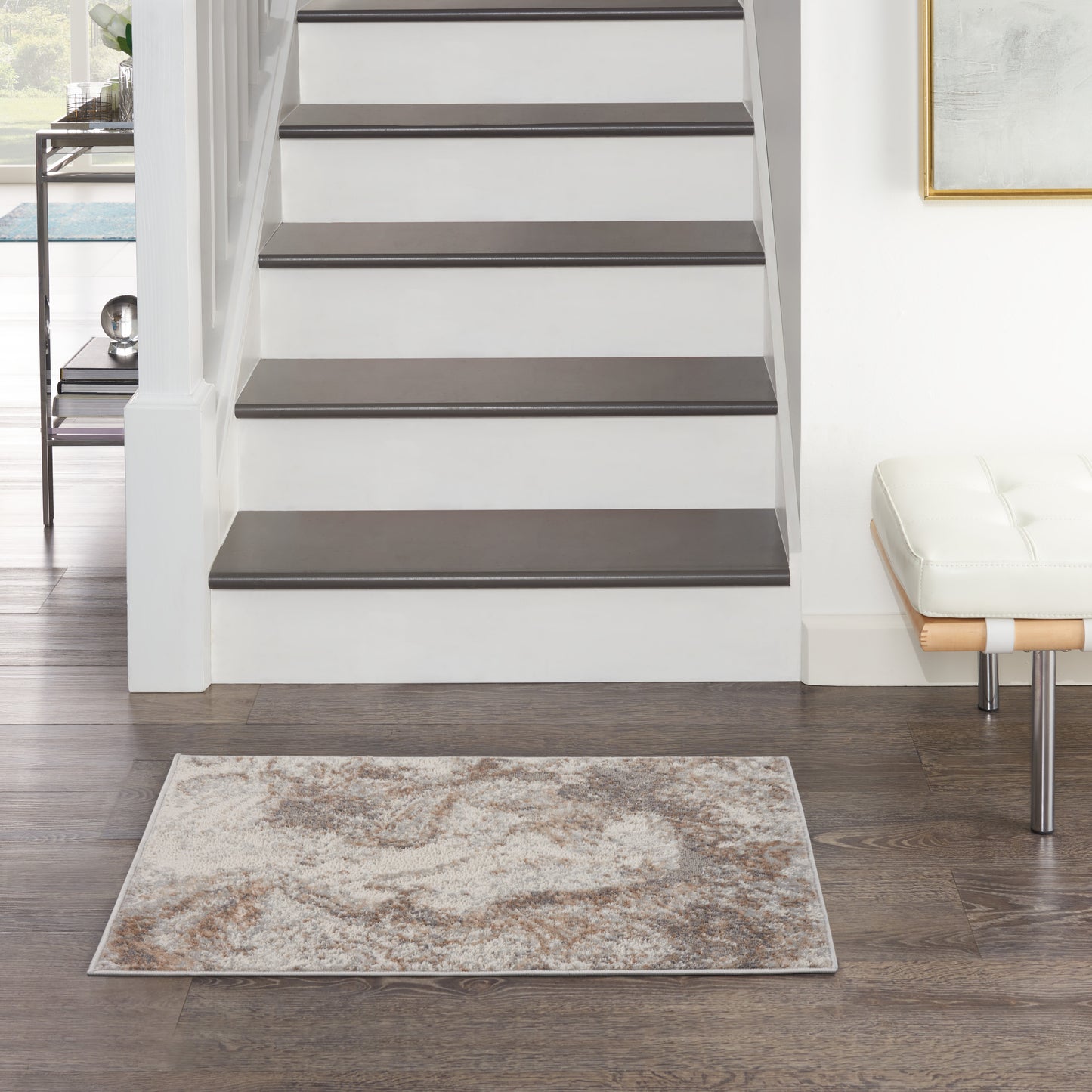 Nourison Elation 2' x 3' Ivory Grey Modern Indoor Rug