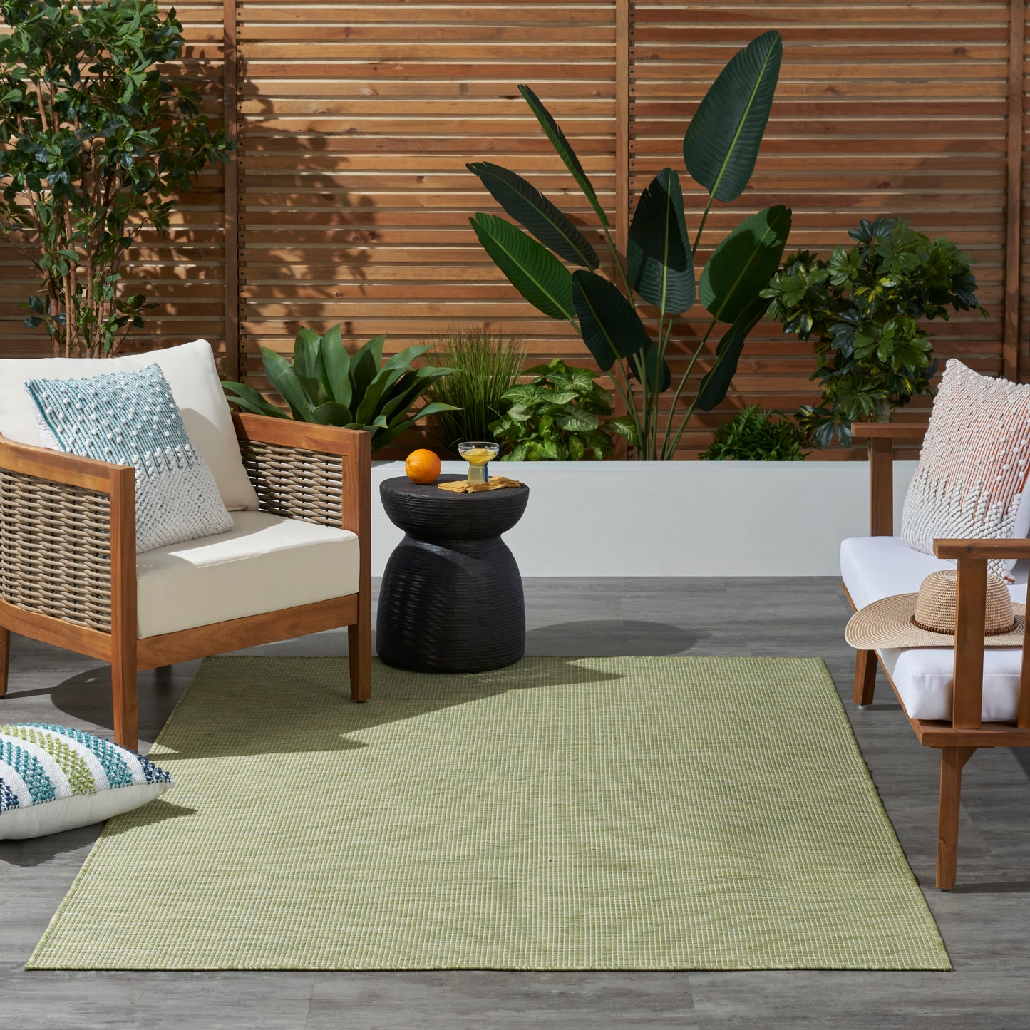 Nourison Positano 9' x 12' Green Modern Rug