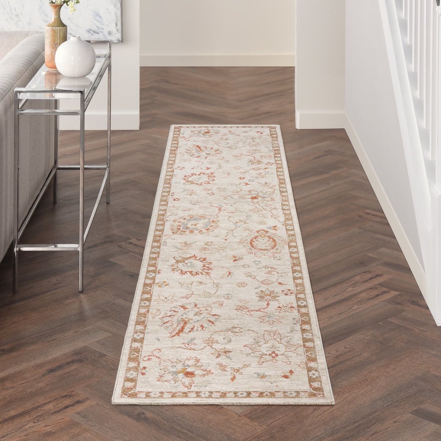 Nourison Infinite 2'3" x 10'2" Ivory Vintage Indoor Rug