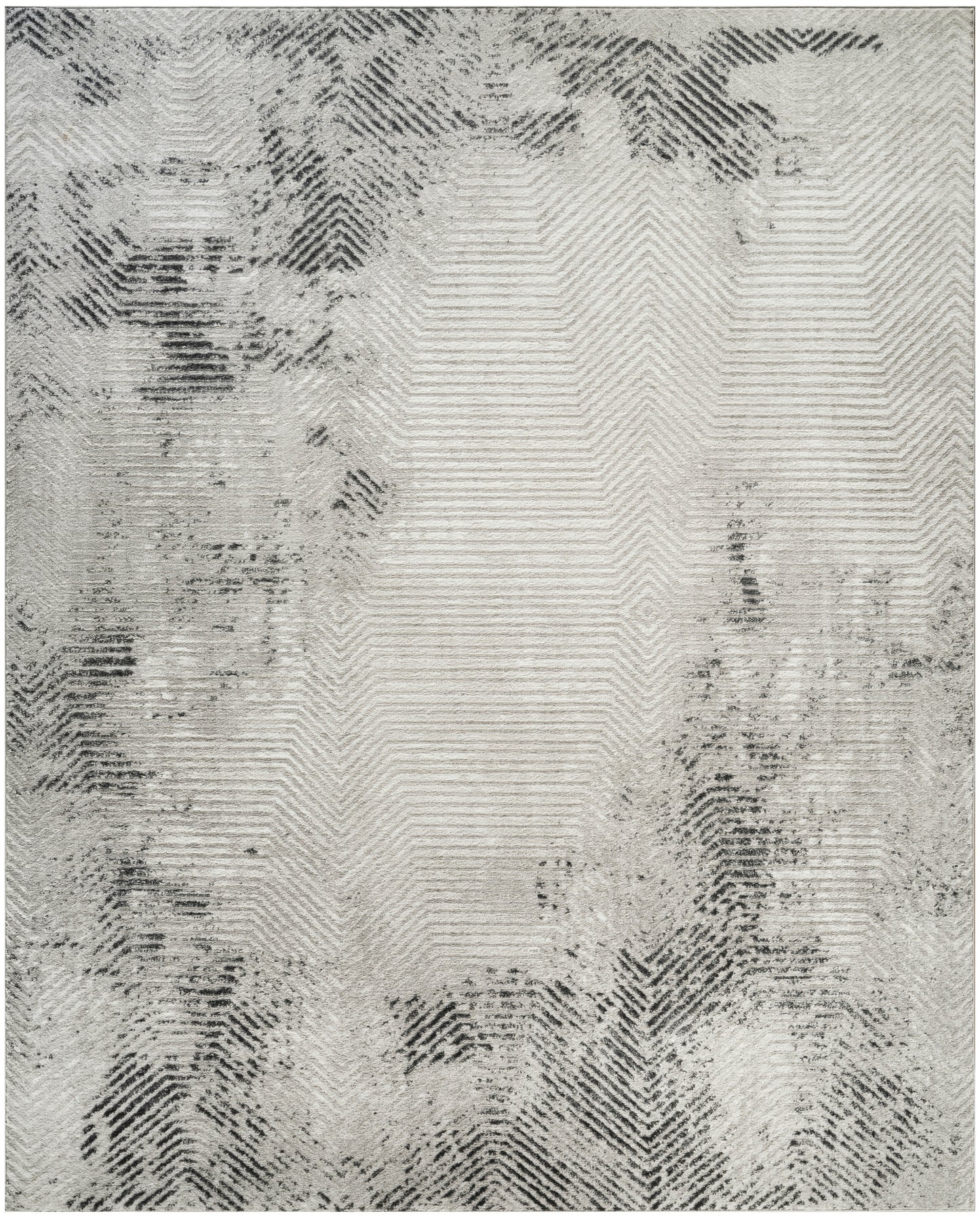 Nourison Dekor 7'10" x 9'10" Grey Charcoal Modern Indoor Rug