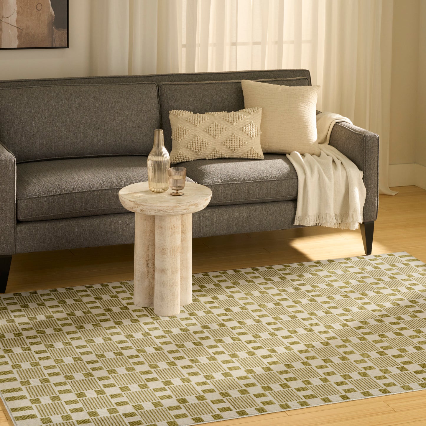 Nourison Nordic 5' x 7' Green Modern Indoor Rug