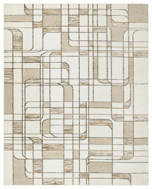 Nourison Nordic 8' x 10' Ivory Multicolor Mid-Century Modern Indoor Rug