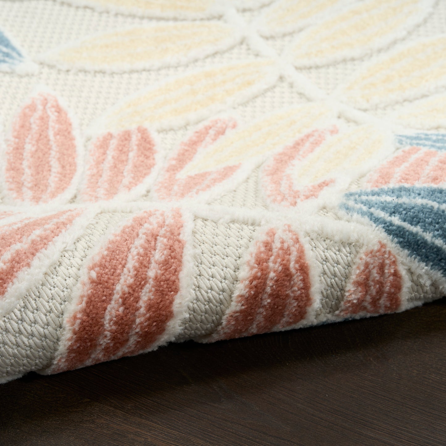 Nourison Aloha 3'6" x 5'6" Ivory Blue Modern Rug