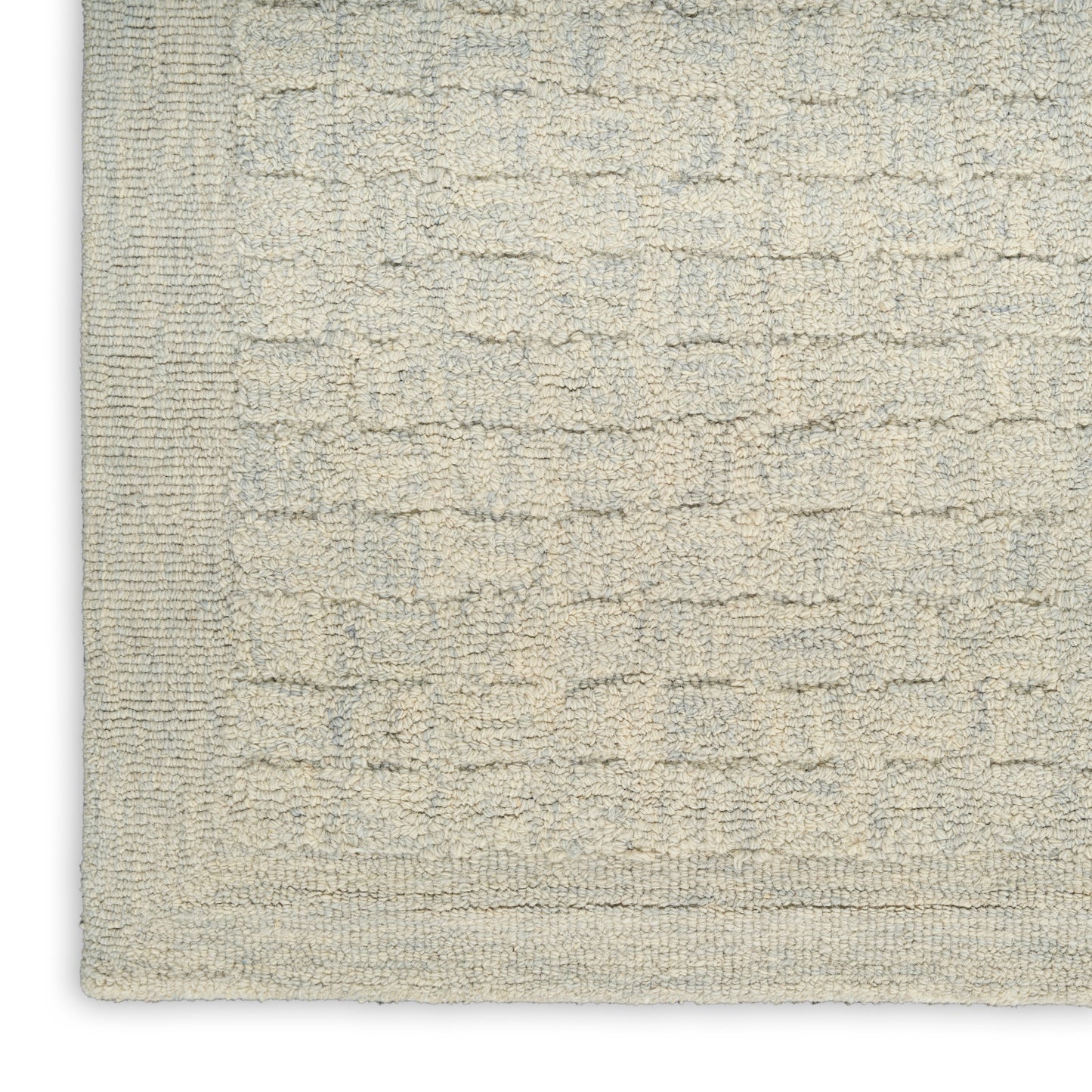 DKNY Pure Grids 5'3" x 7'3" Light Blue Contemporary Indoor Rug