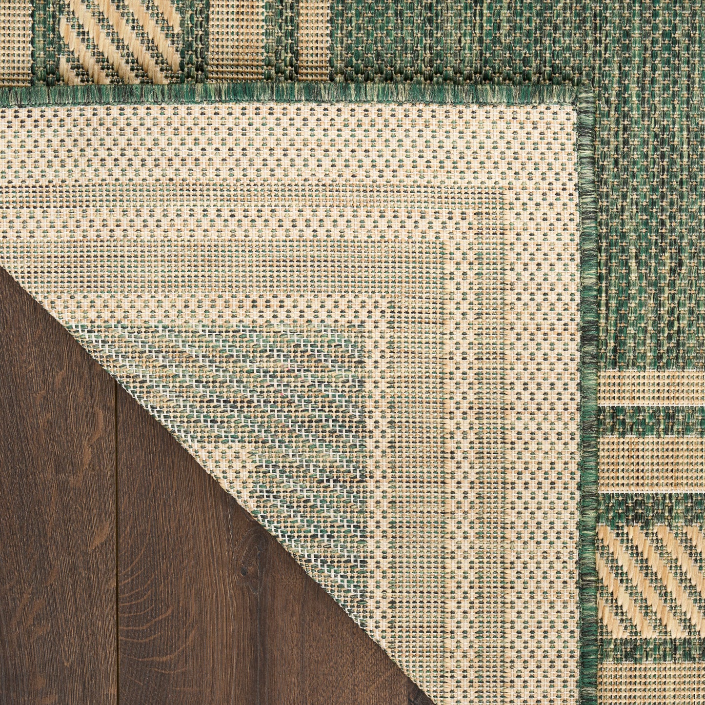 Nourison Horizon Indoor/Outdoor 5' x 7' Green Modern Rug