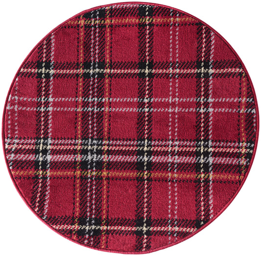 Nourison Grafix 3' x Round Red Christmas Indoor Rug