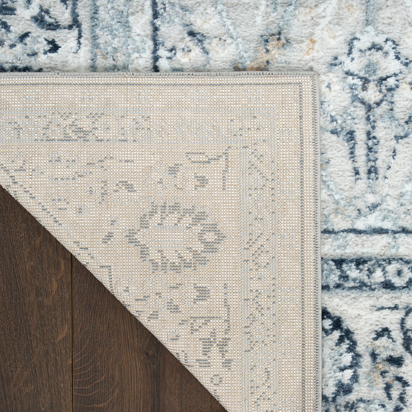 Nourison Dekor 4' x 6' Grey Navy Vintage Indoor Rug