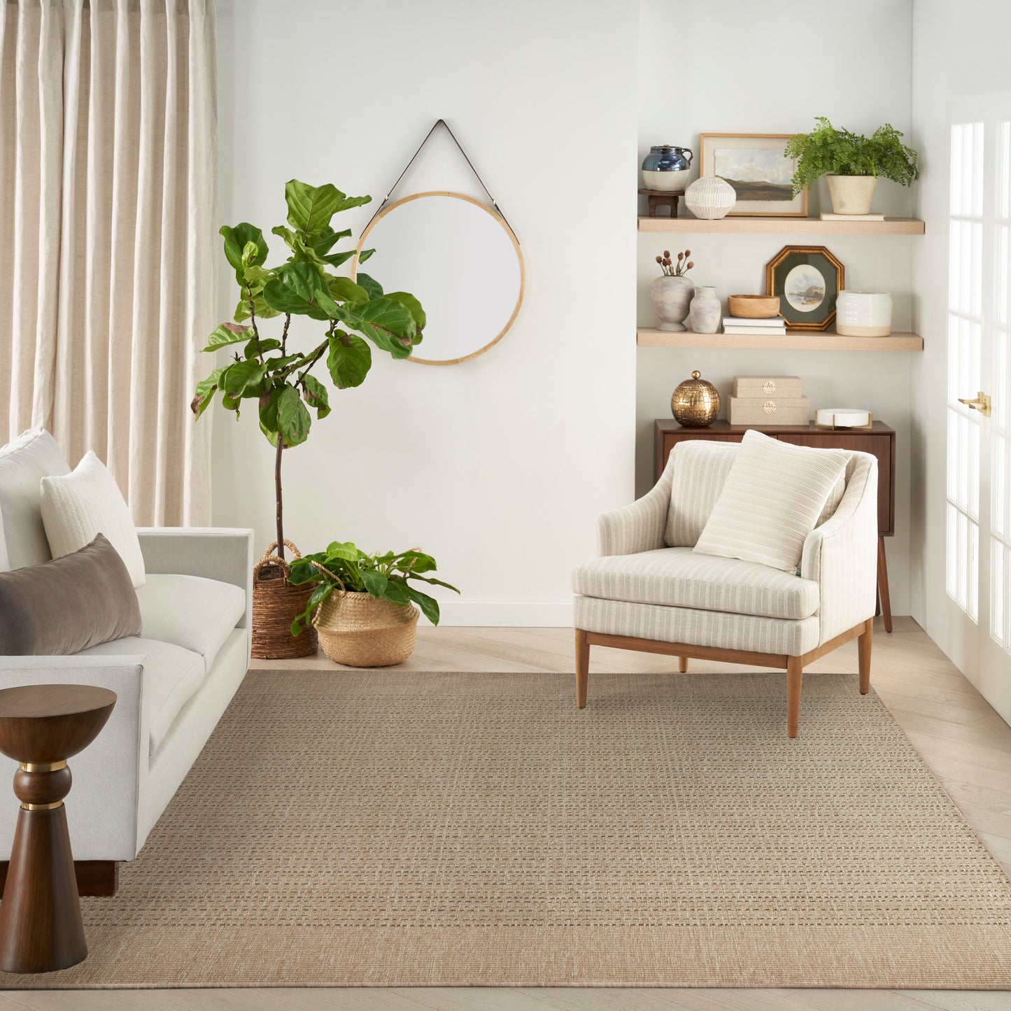 Nourison Tulum 9' x 12' Taupe Outdoor Rug