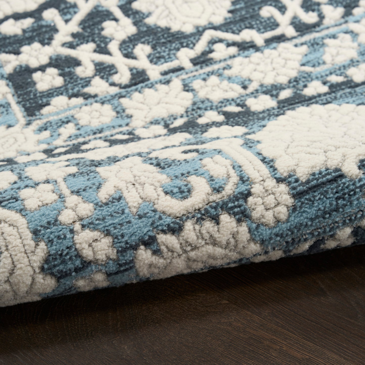 Nourison Grace 7'10" x 9'10" Blue Vintage Indoor Rug
