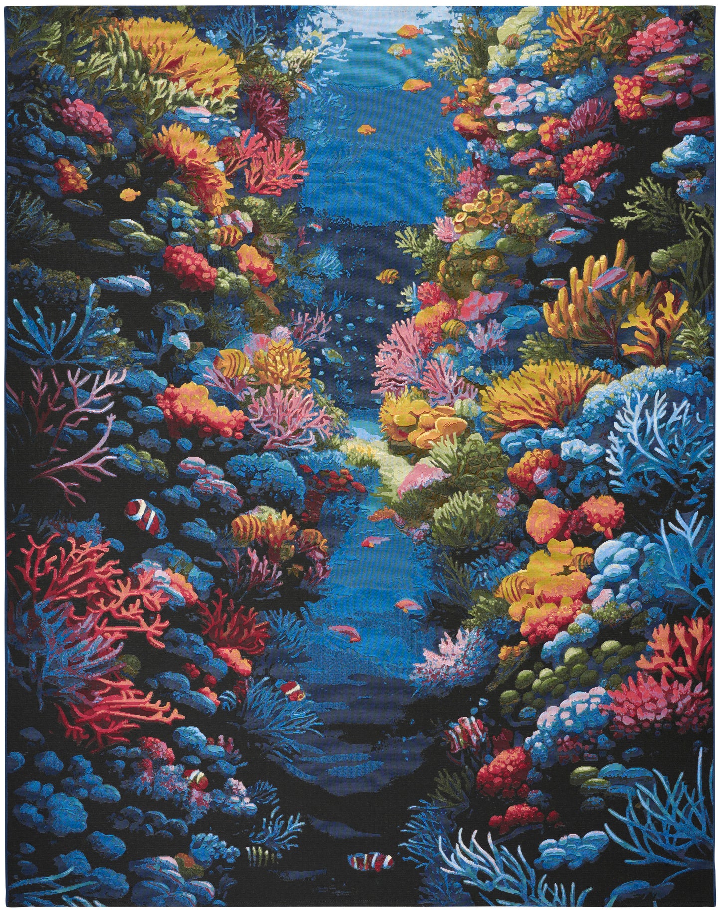 Nourison Color Splash 5'3" x 7'3" Multicolor Coastal, Nautical & Beach Rug