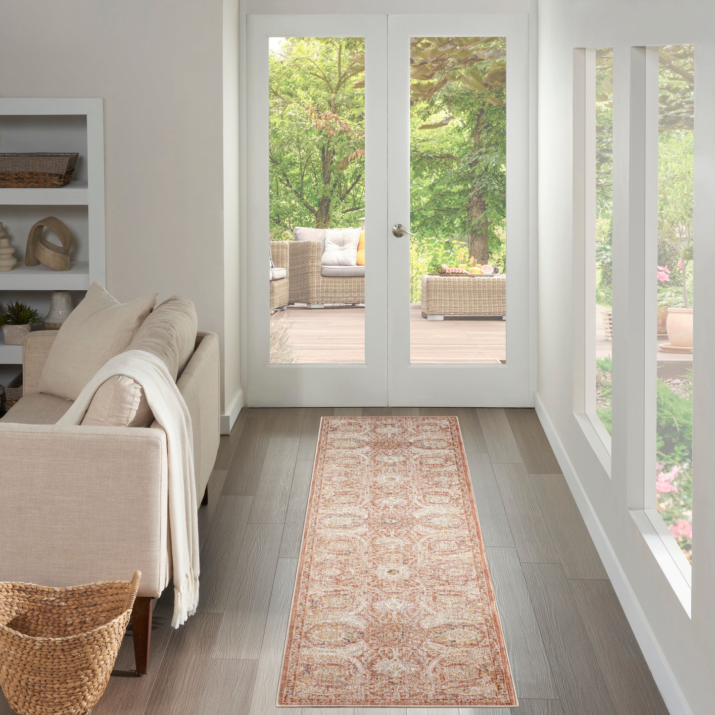 Nourison Antique Fusion 2'2" x 10' Brick Vintage Indoor Rug