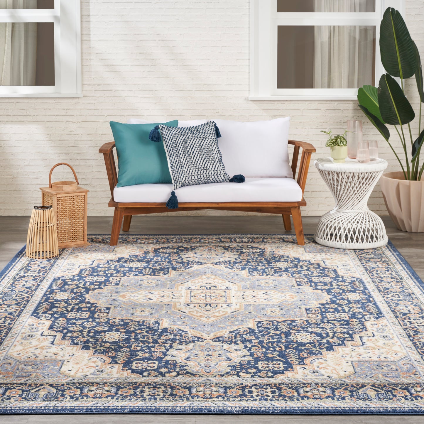 Nourison Nourison Essentials Persian 10' x 14' Navy Vintage Rug