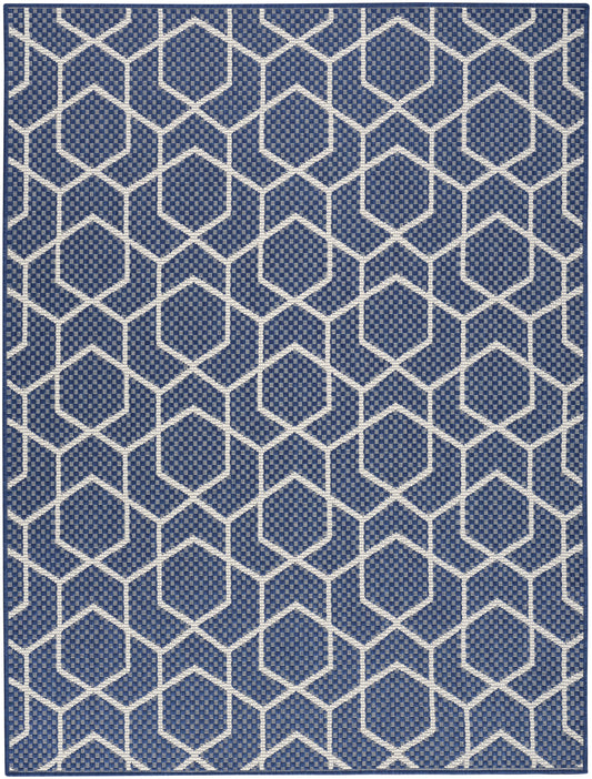 Nourison Horizon Indoor/Outdoor 4' x 6' Navy Modern Rug