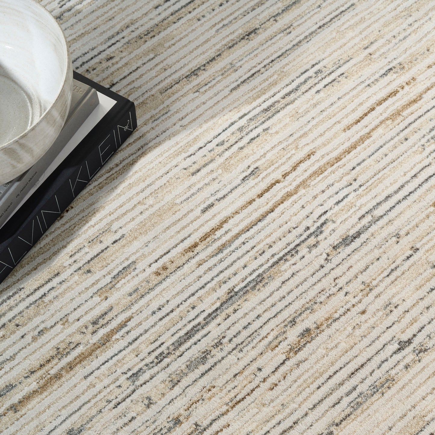 Calvin Klein CK078 Summit 7'10" x 10'2" Ivory Multicolor Modern Indoor Rug