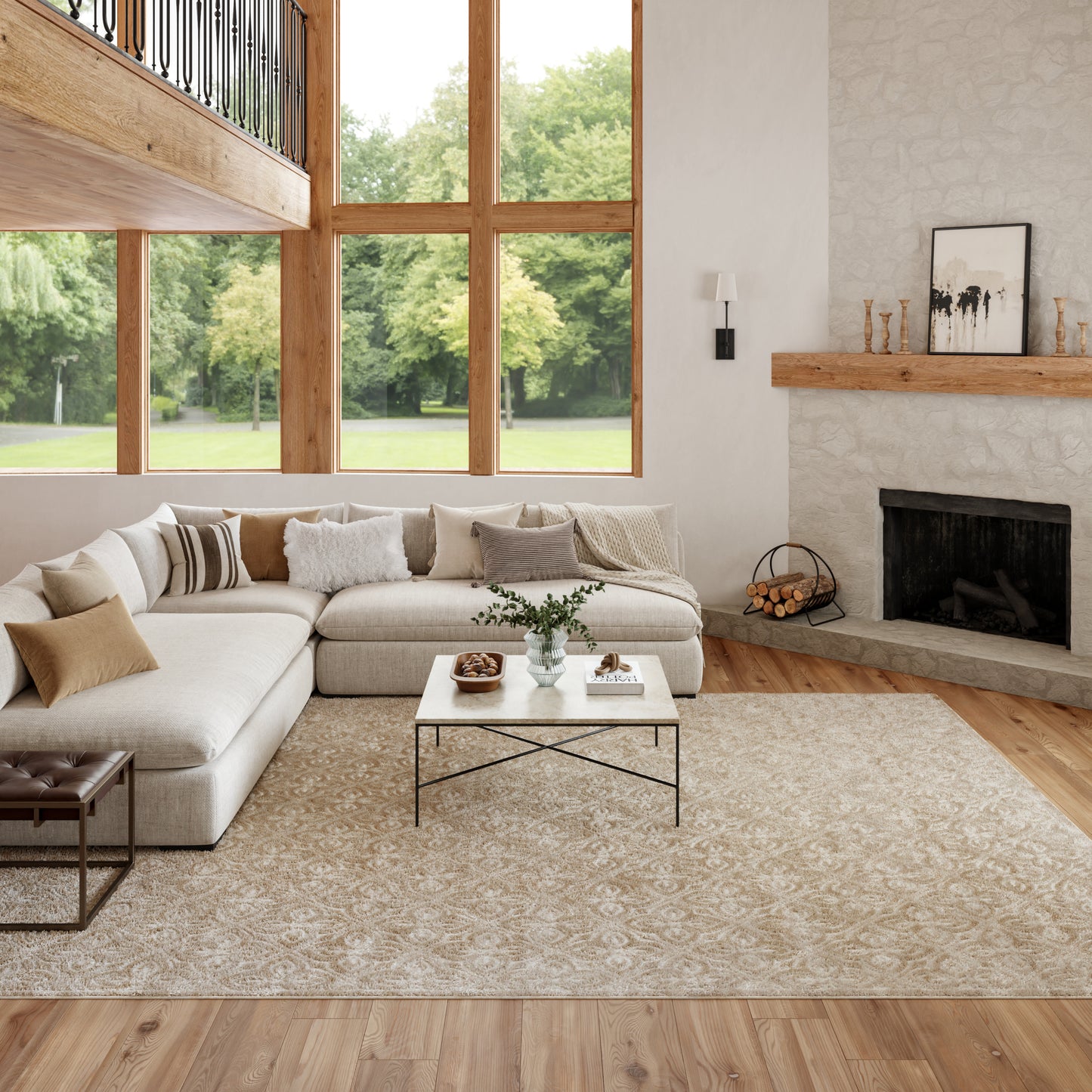 Nourison Washable Charm 8' x 10' Beige Ivory Contemporary Indoor Rug
