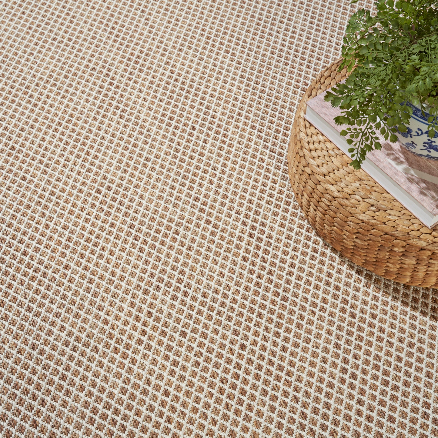 Nourison Courtyard 9' x 12' Jute Ivory Modern Rug