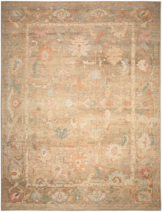 Nourison Vintage Washables 7'10" x 9'10" Taupe Multicolor Vintage Indoor Rug