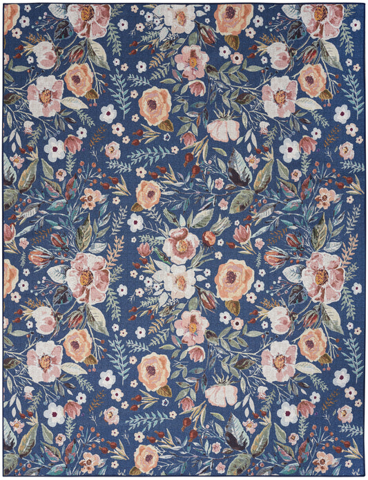 Nourison Nourison Washables 9'2" x 12' Navy Multicolor Vintage Indoor Rug