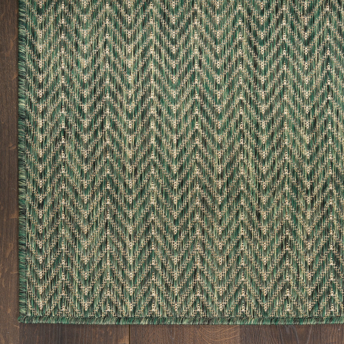 Nourison Horizon Indoor/Outdoor 9' x 12' Green Modern Rug