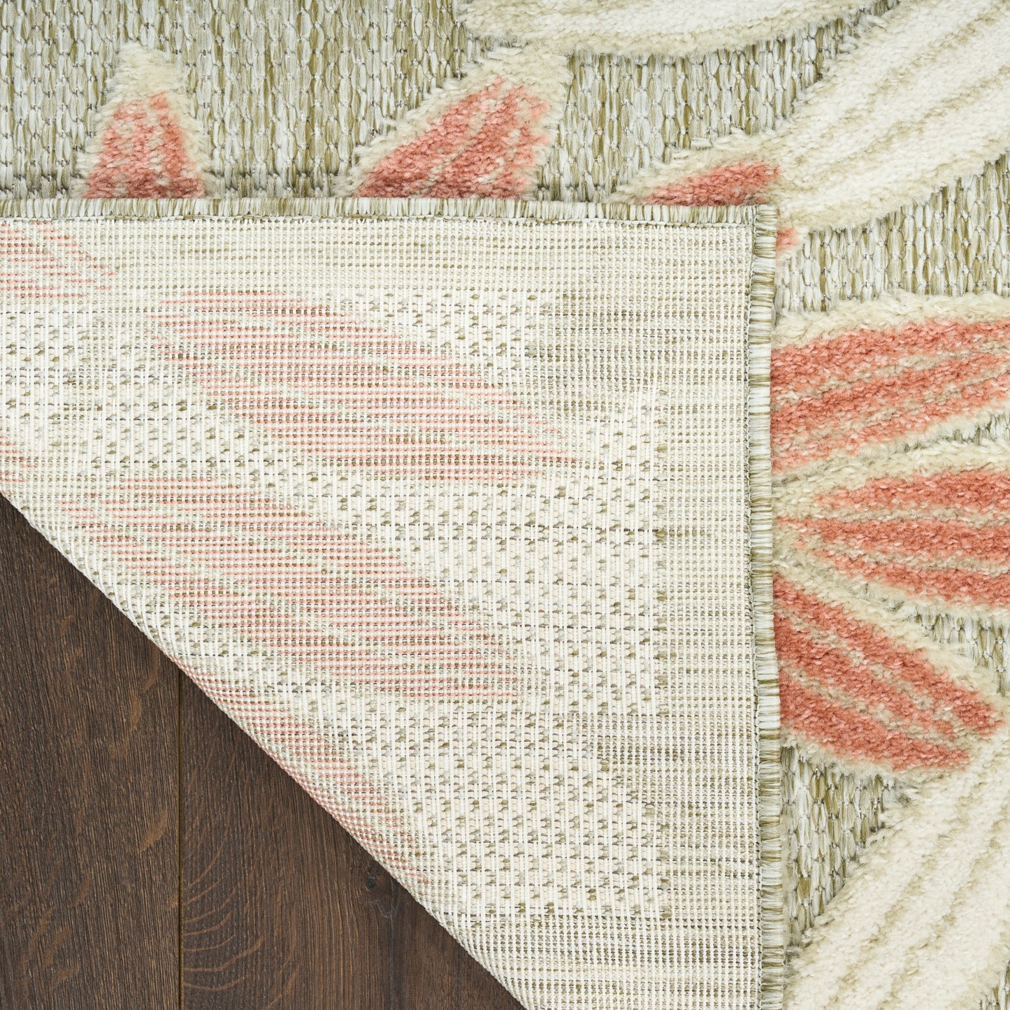 Nourison Aloha 3'6" x 5'6" Sage Rose Modern Rug