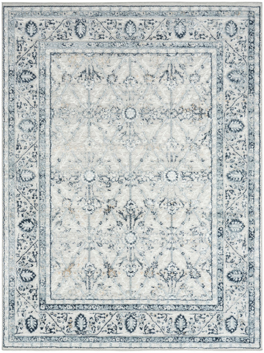 Nourison Dekor 4' x 6' Grey Navy Vintage Indoor Rug