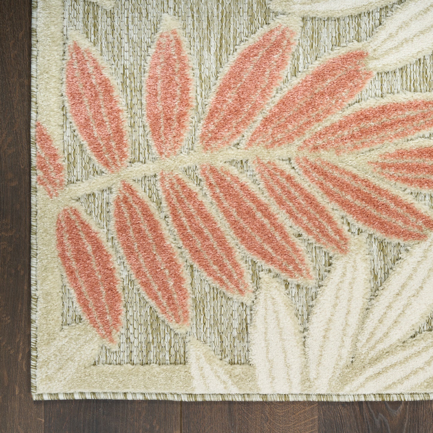 Nourison Aloha 5'3" x 7'5" Sage Rose Modern Rug