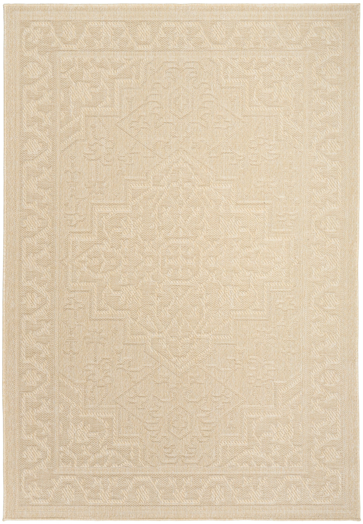 Nourison Tulum 4' x 6' Cream Outdoor Rug