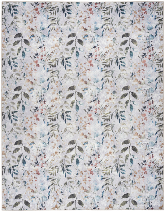 Nourison Nourison Washables 9'2" x 12' Grey Multicolor Contemporary Indoor Rug