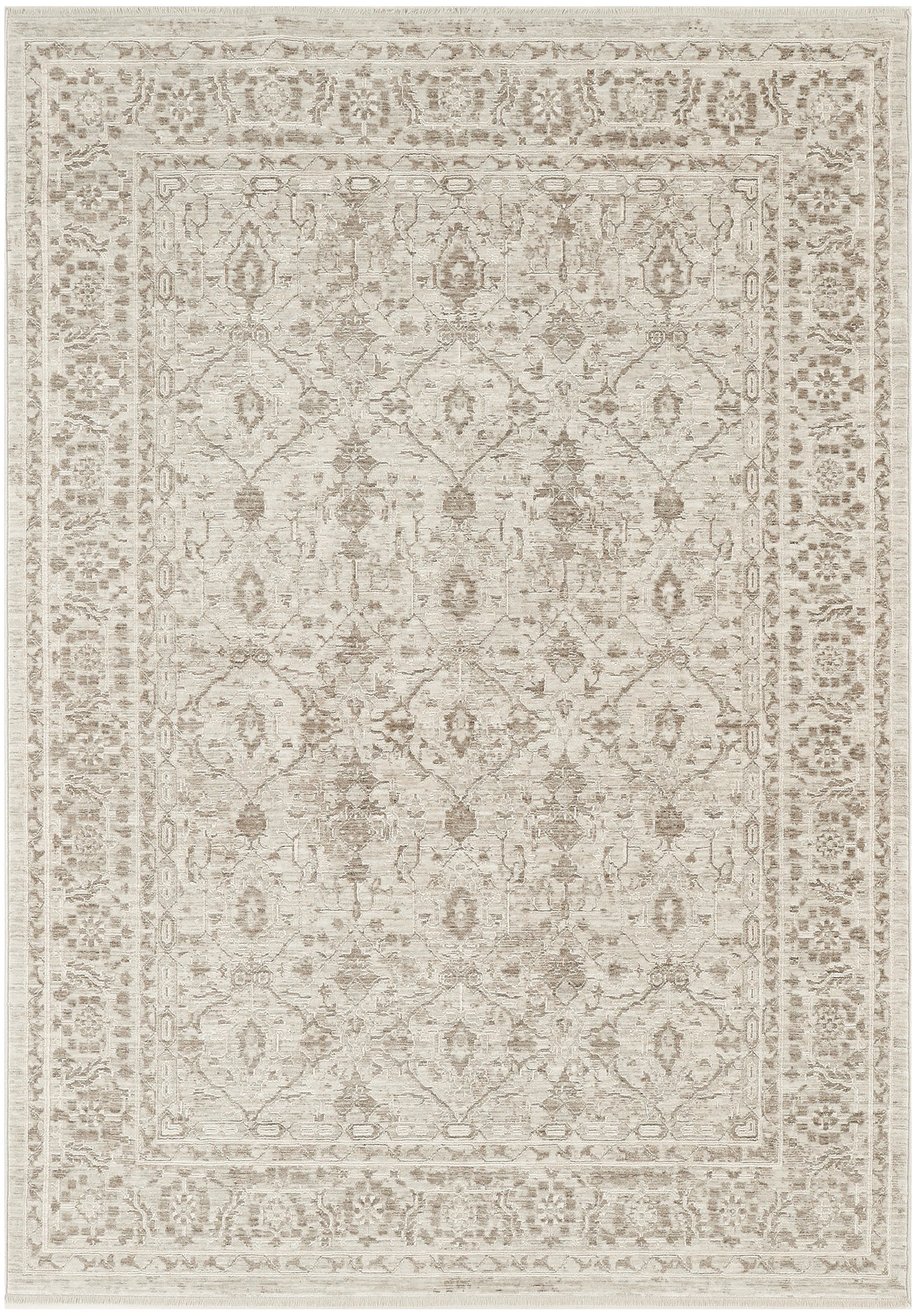 Nourison Shadows 3'11" x 5'11" Ivory Grey Vintage Indoor Rug