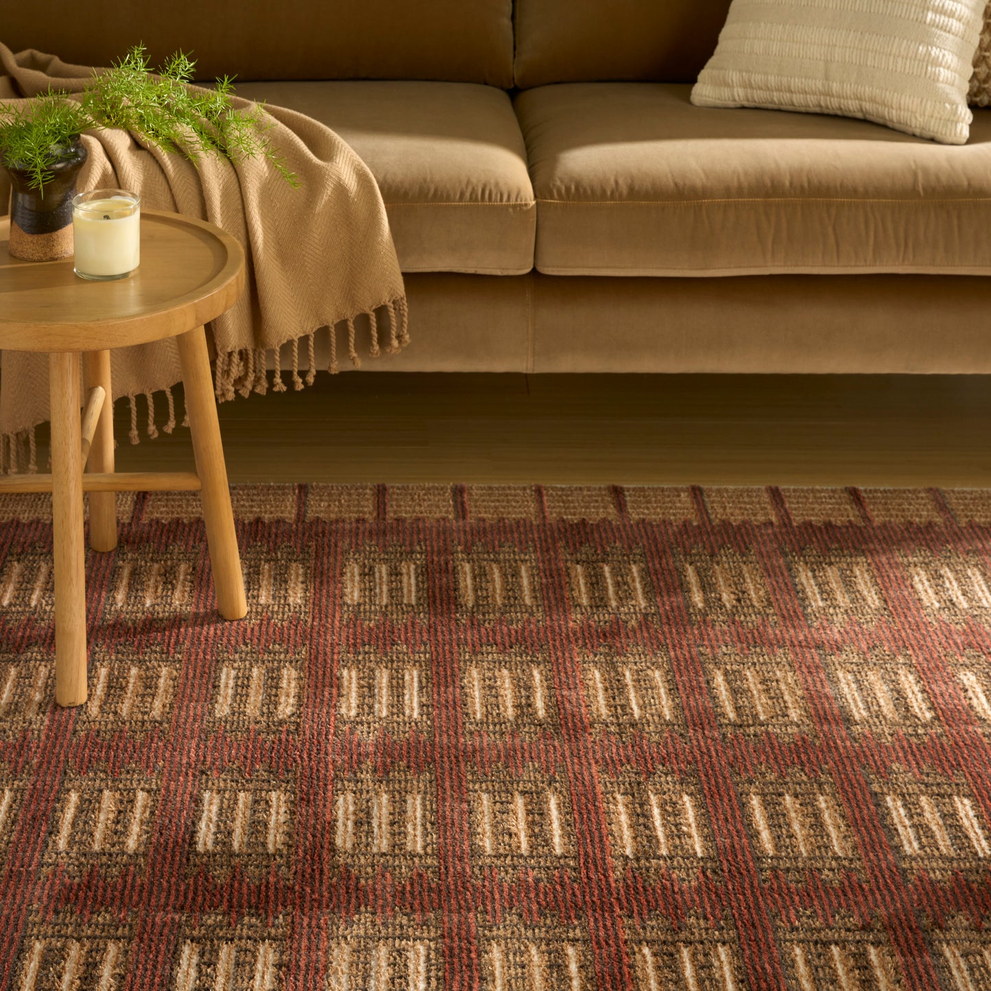 Nourison Nordic 4' x 6' Rust Modern Indoor Rug