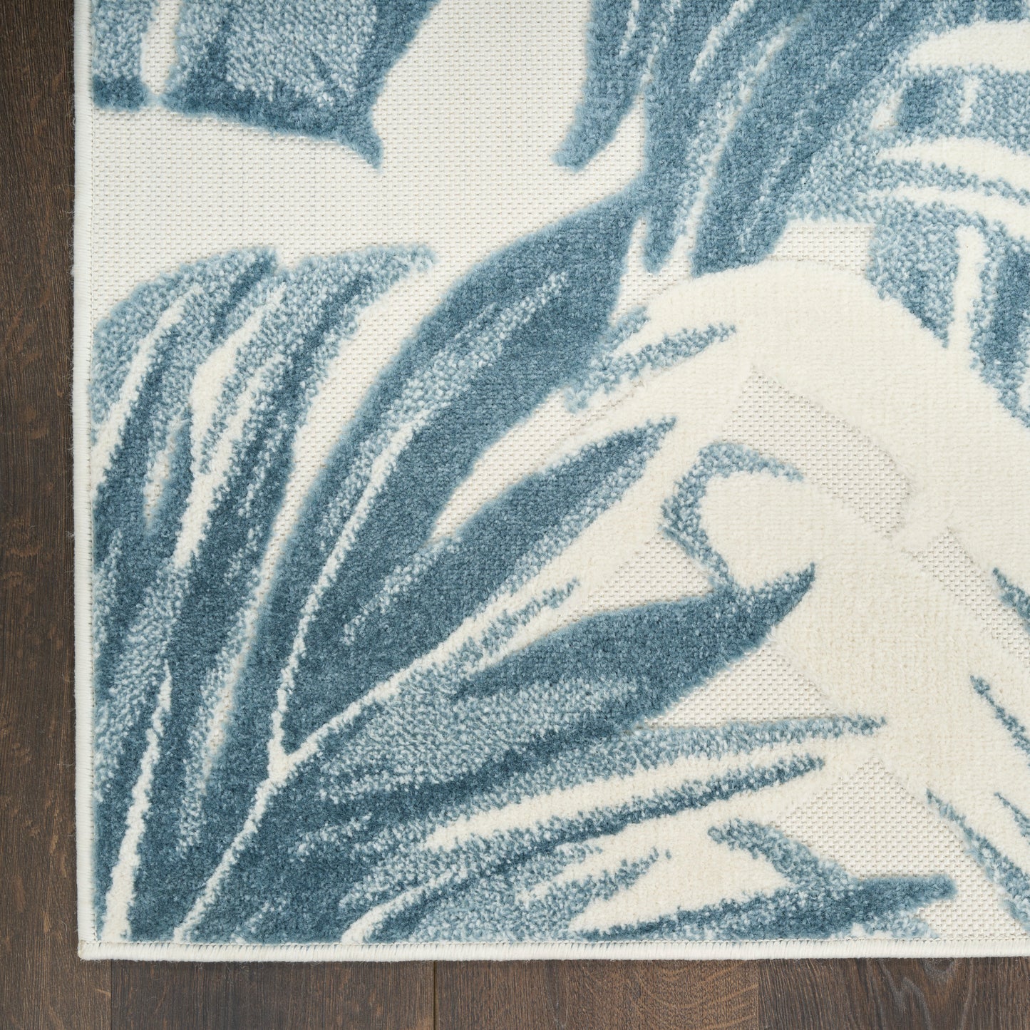 Nourison Aloha 5'3" x 7'5" Ivory Blue Modern Rug