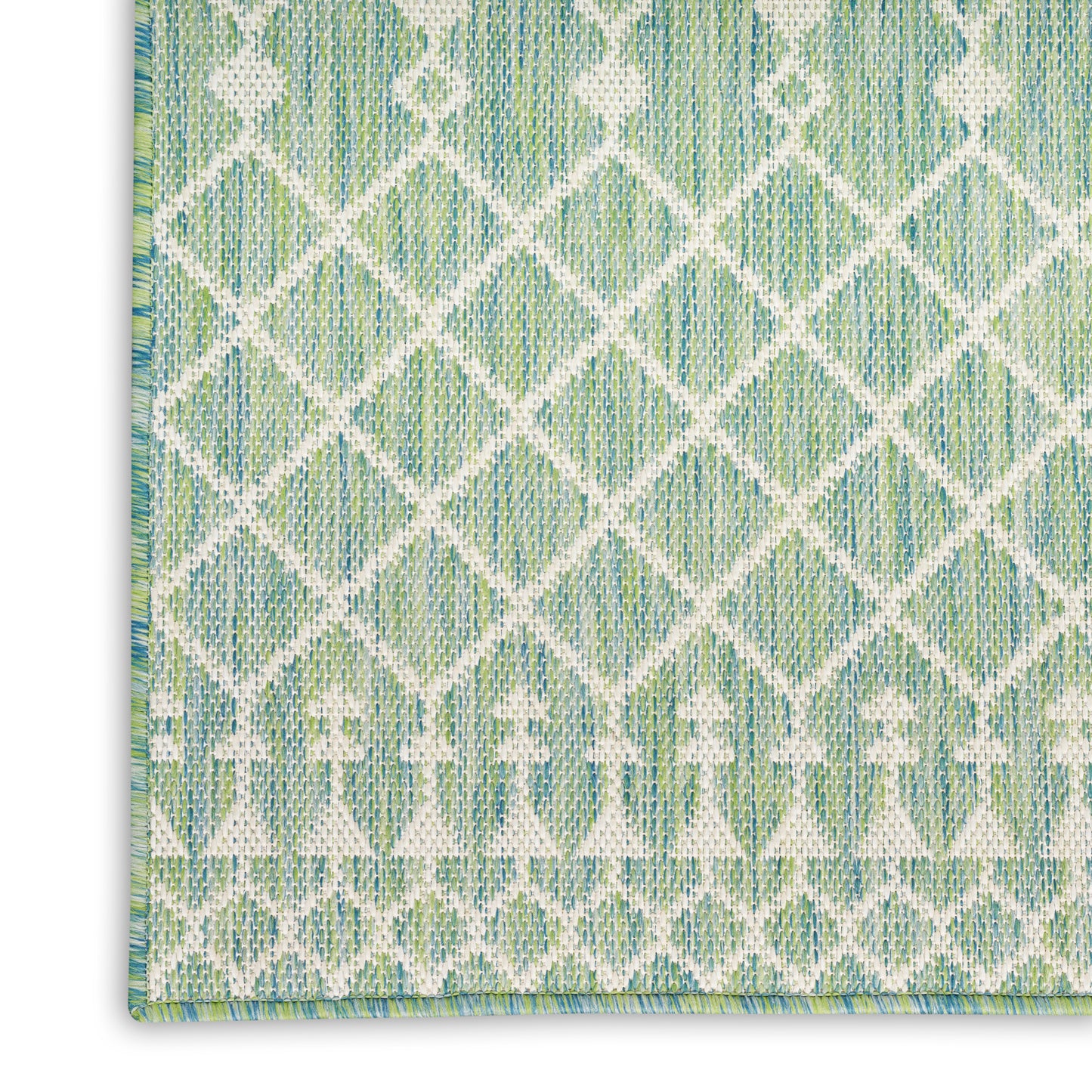 Nourison Positano 2'2" x 10' Blue Green Modern Rug
